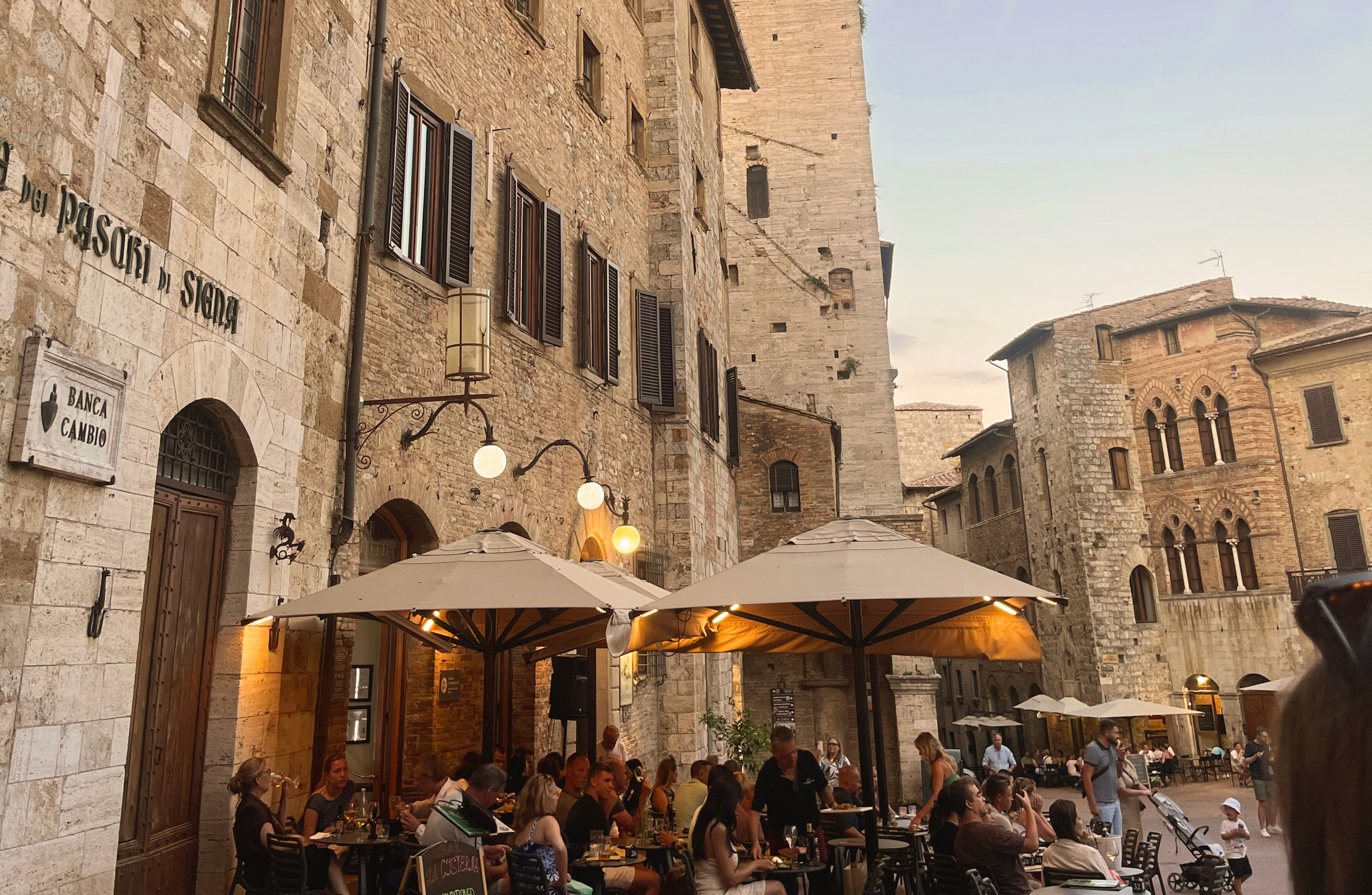 Uteservering i Siena